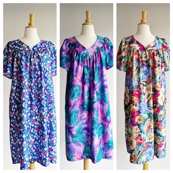 VINTAGE Just For Women Floral Muumuu Best Fit S-L - Picture 1 of 13